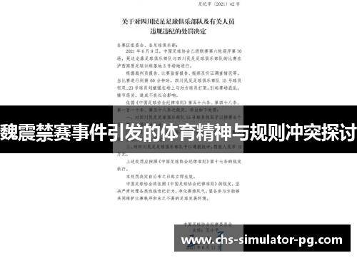 魏震禁赛事件引发的体育精神与规则冲突探讨 魏震禁赛事件引发的体育精神与规则冲突探讨